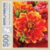 Bits and Pieces - 500 Piece Jigsaw Puzzle for Adults - 18" x 24" - Dutch Carnival Dahlia - 500 pc Red Orange Spring Flowers Jigsaw
