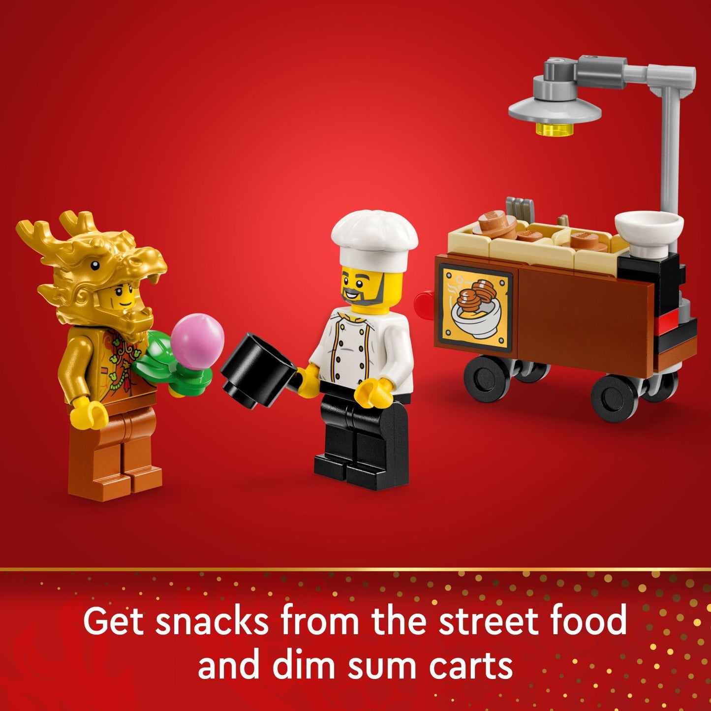 LEGO Spring Festival Family Reunion Celebration Building Toy for Kids, Restaurant Playset with Toy Kitchen and 13 Minifigures for Pretend Play, Gift