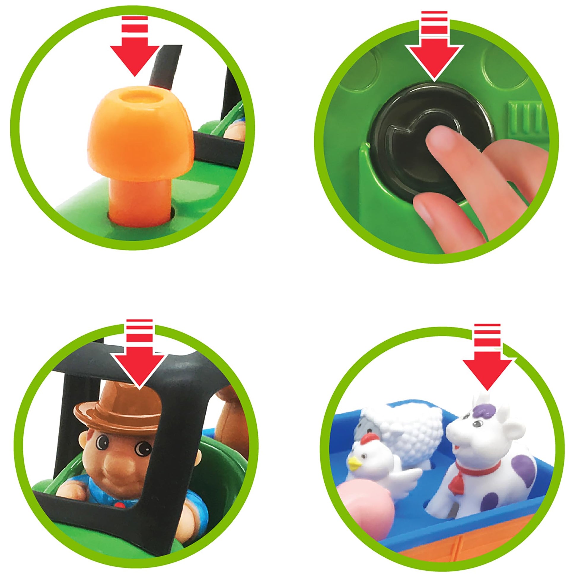 Kiddieland Light & Sound Farm Tractor Playset with Motorized Trailer