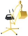 Childrensneeds.com Sand Digger Toy Backhoe for Snow, Sand, Beach, Dirt, A Durable Metal Outdoor Ride-on Excavator Toy for Ages 3 and Up (Yellow)