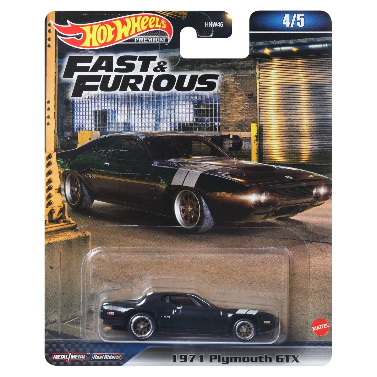 Hot Wheels 2023 Fast Mattel 2023 Fast & Furious Premium Die?Cast Car Set of 5, Iconic Movie Models, 1:64 Scale, HNW46-956B, Ages 3+