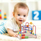 FUN LITTLE TOYS Wooden Baby Beads Maze Toys, Toddlers Roller Coaster Game Cubes, Educational Around Circle Bead Skill Improvement Wood Toy, Sliding