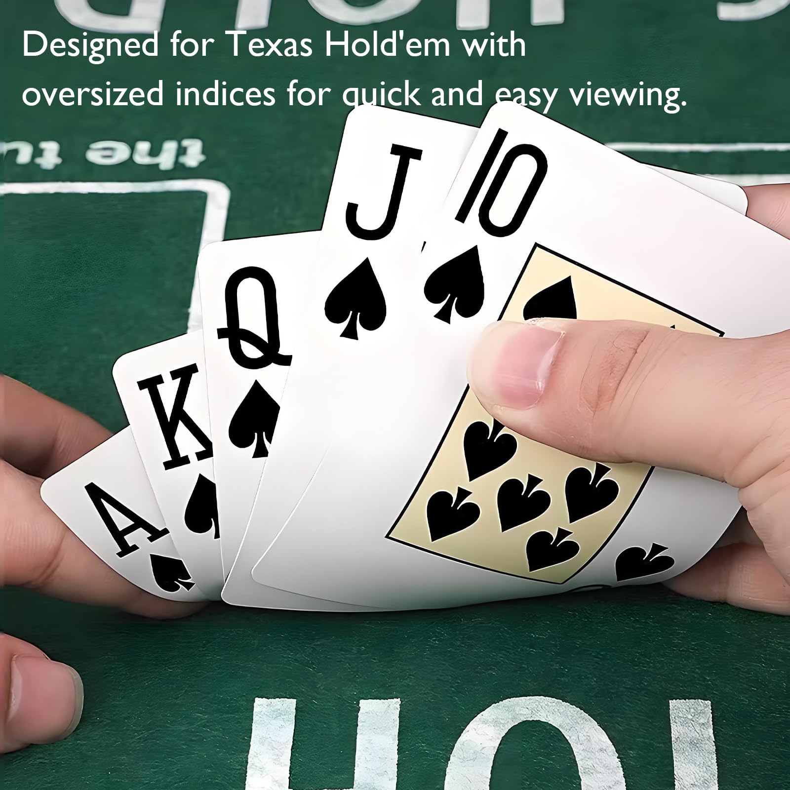 KEAIDUO Waterproof Poker Cards 100% Plastic - Washable PVC Playing Cards Deck - Durable, Spill Proof & Smooth Shuffle for Casino Game Night, Travel