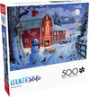 Buffalo Games - Winter Frolic - 500 Piece Christmas Jigsaw Puzzle - Festive Puzzles for Adults - Precision-Cut Pieces, Holiday Artwork, and Hours