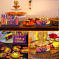 3 Pack Diwali Table Decorations Deepawali Wooden Centerpieces Happy Diwali Wooden Sign for Traditional Indian Hindu Festival of Lights Party Supplies