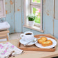 1 PC Dollhouse Decoration Accessories, 1:12 Dollhouse Miniature Scene DIY Model Coffee Cup with Spoon Play Toy (14 x 22mm)