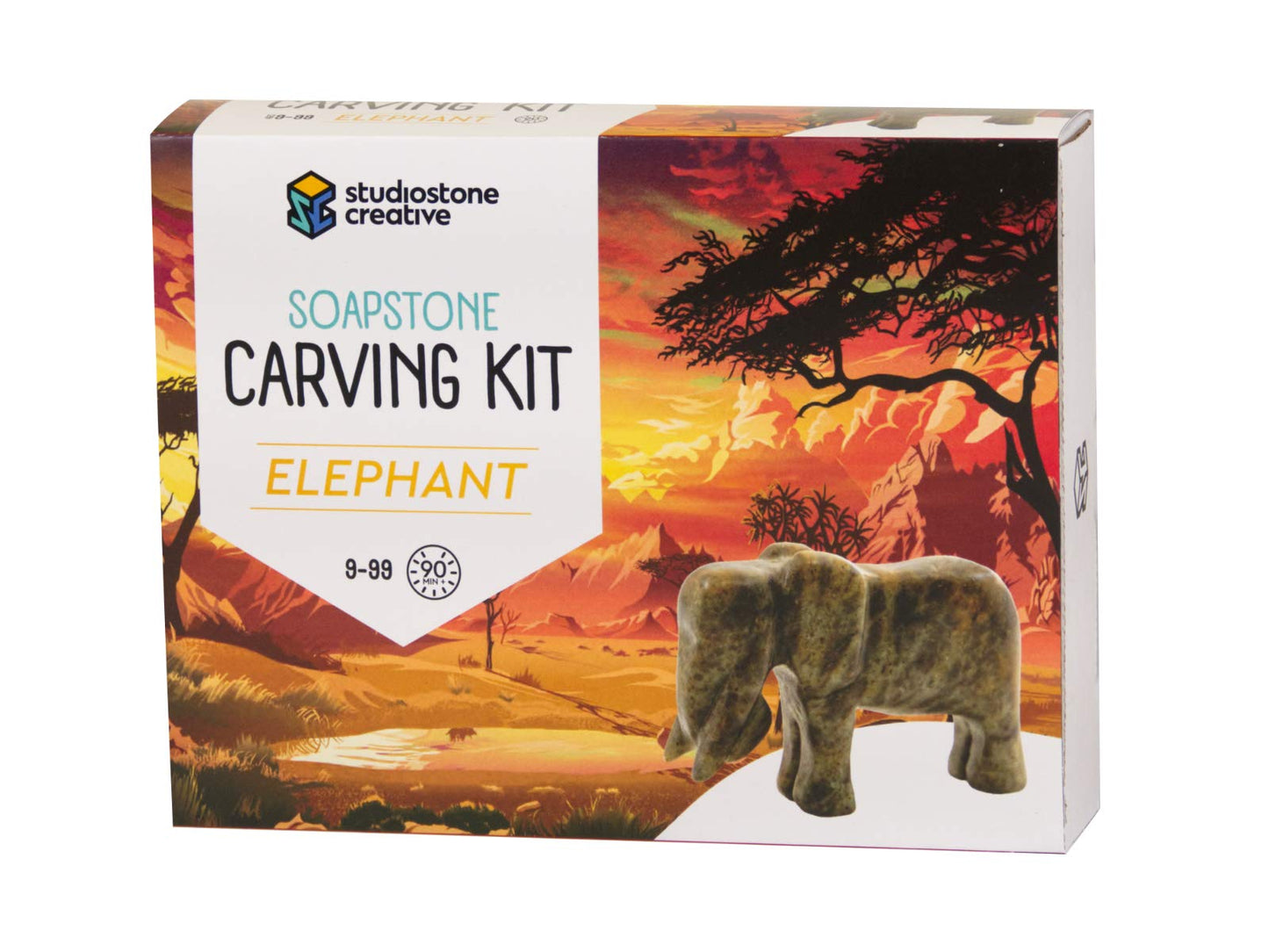 STUDIOSTONE CREATIVE DIY Arts & Crafts Carving Kit Kids Adults Elephant Sculpture Soapstone