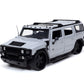 Jada Toys Just Trucks 1:24 2003 Hummer H2 with Rack Die-cast Car Grey, Toys for Kids and Adults, 32310