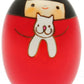 Usaburo Japanese Kokeshi Doll, Sally and Her Cat