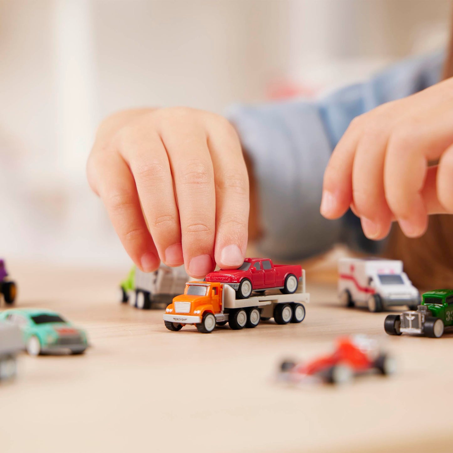 Driven by Battat Pocket Fleet 2 Toy Cars, 20 Mini Vehicles Pack, Trucks