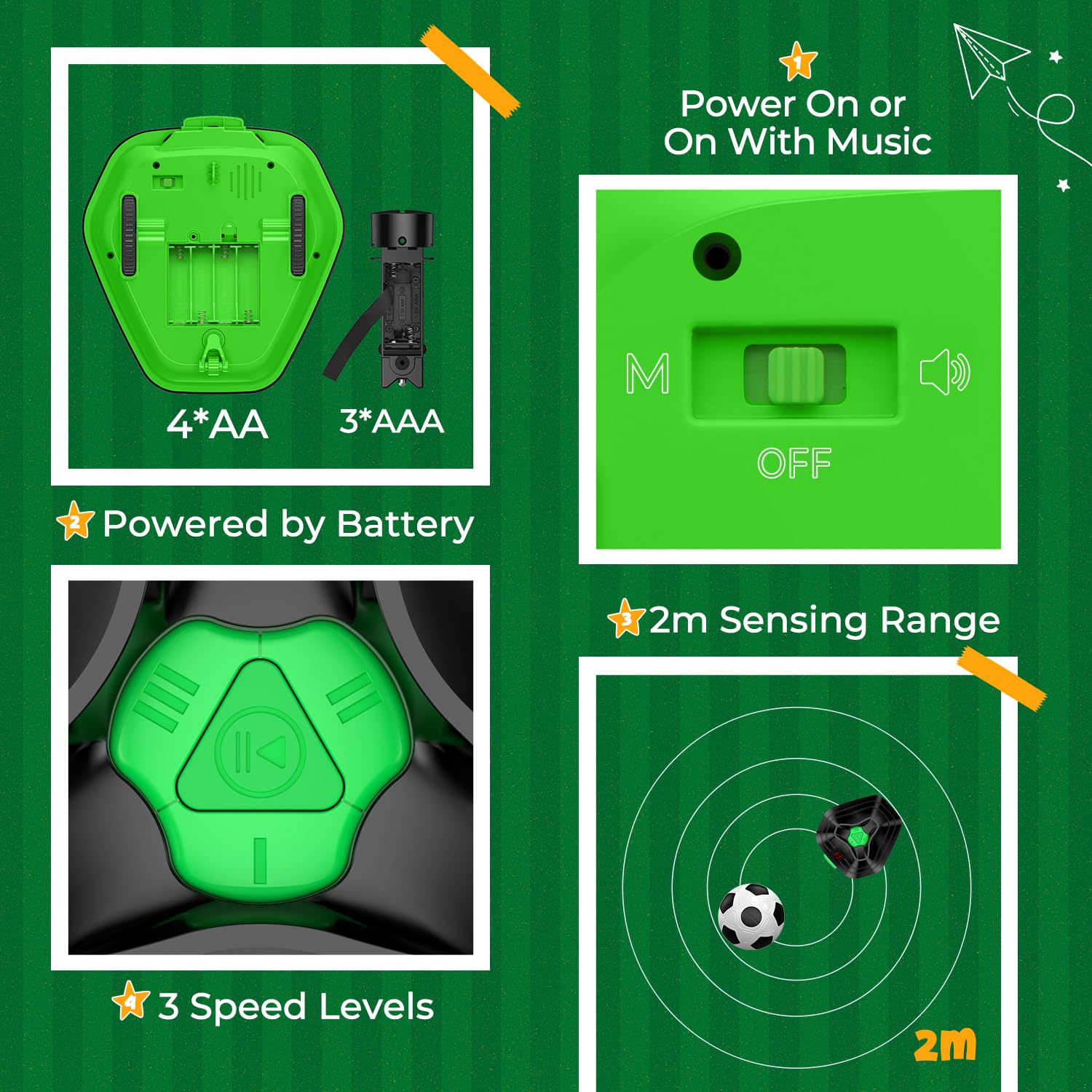 DyBaxa Soccer Training Equipment, Soccer Bot with Indoor Smart Ball