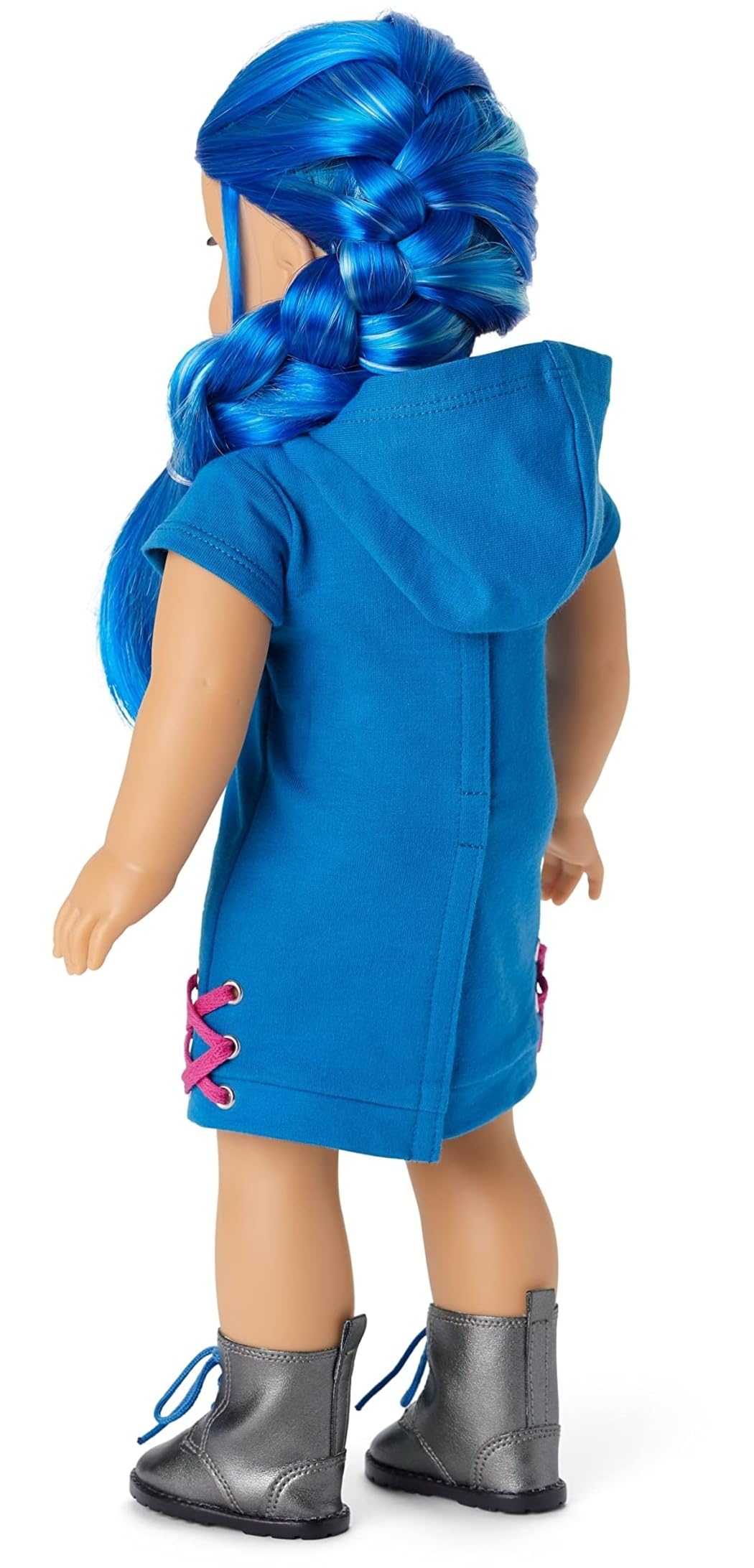 American Girl Truly Me 18-inch Doll #90 with Blue Eyes, Long Blue Hair, and Lt-to-Med Skin in Skater Dress, For Ages 6+