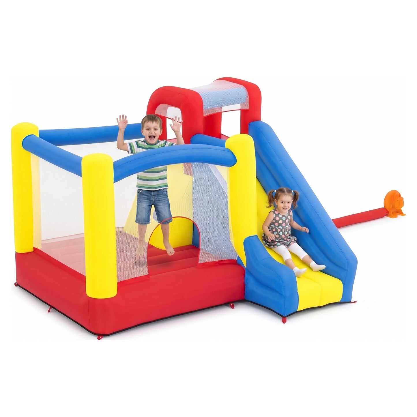 H2OGO! Slidetastic Kids Inflatable Bounce House with Slide & Blower