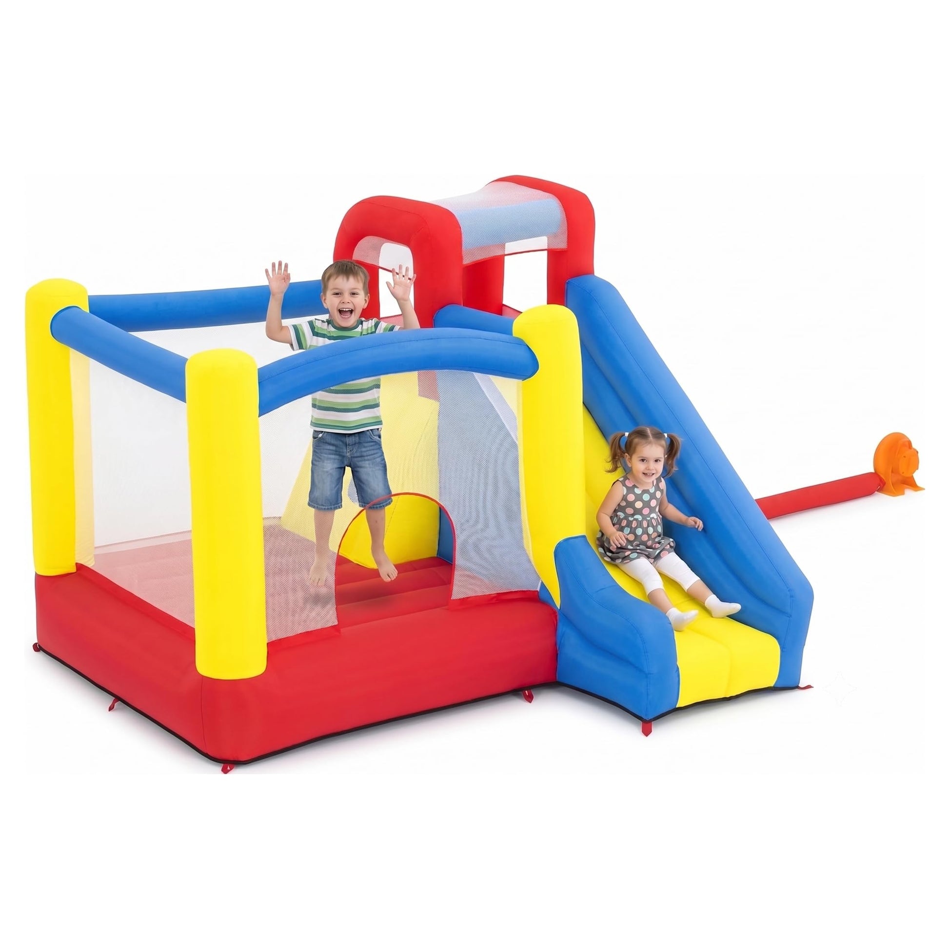 H2OGO! Slidetastic Kids Inflatable Bounce House with Slide & Blower