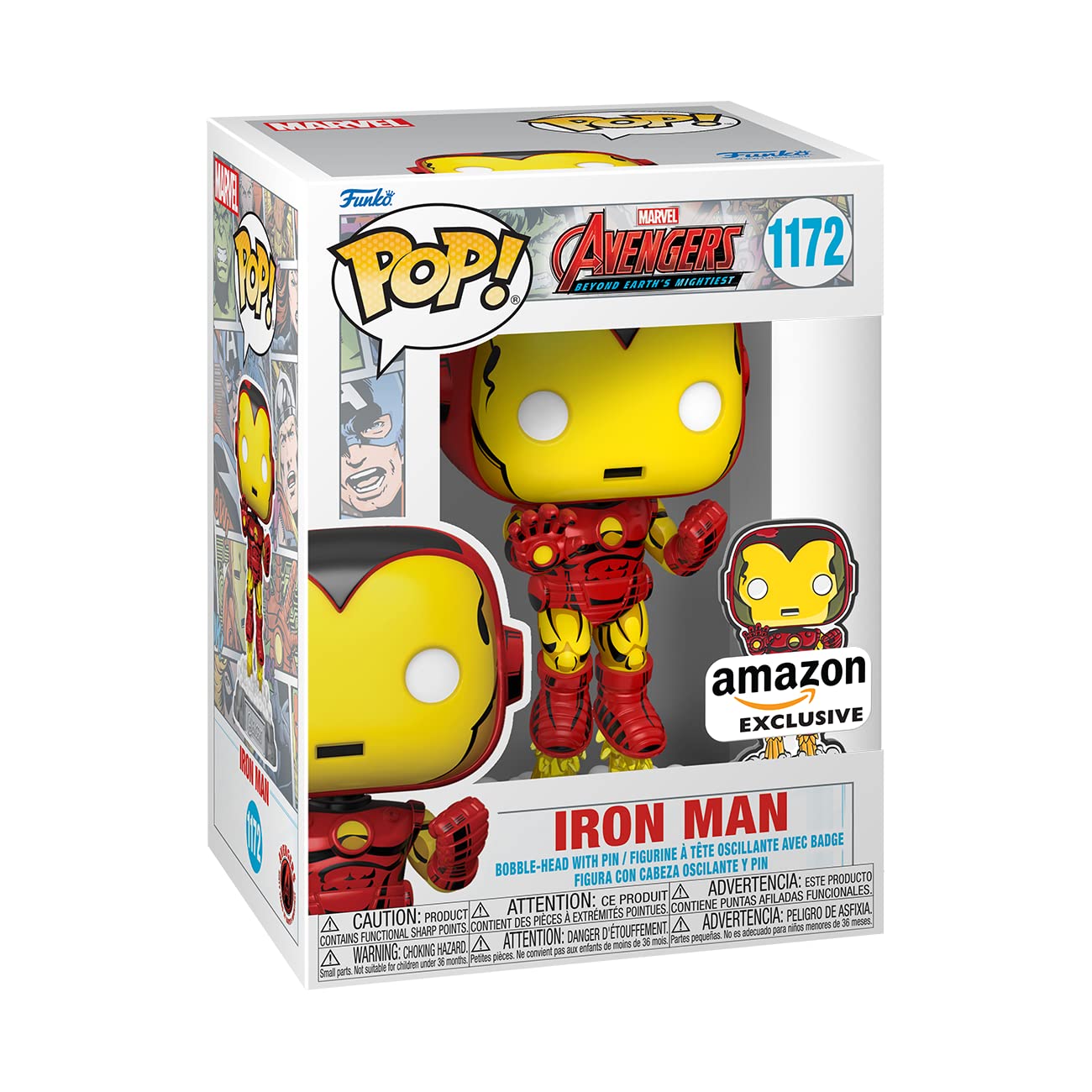 Funko POP! & Pin: Avengers 60th Anniversary - Iron Man - Amazon Exclusive