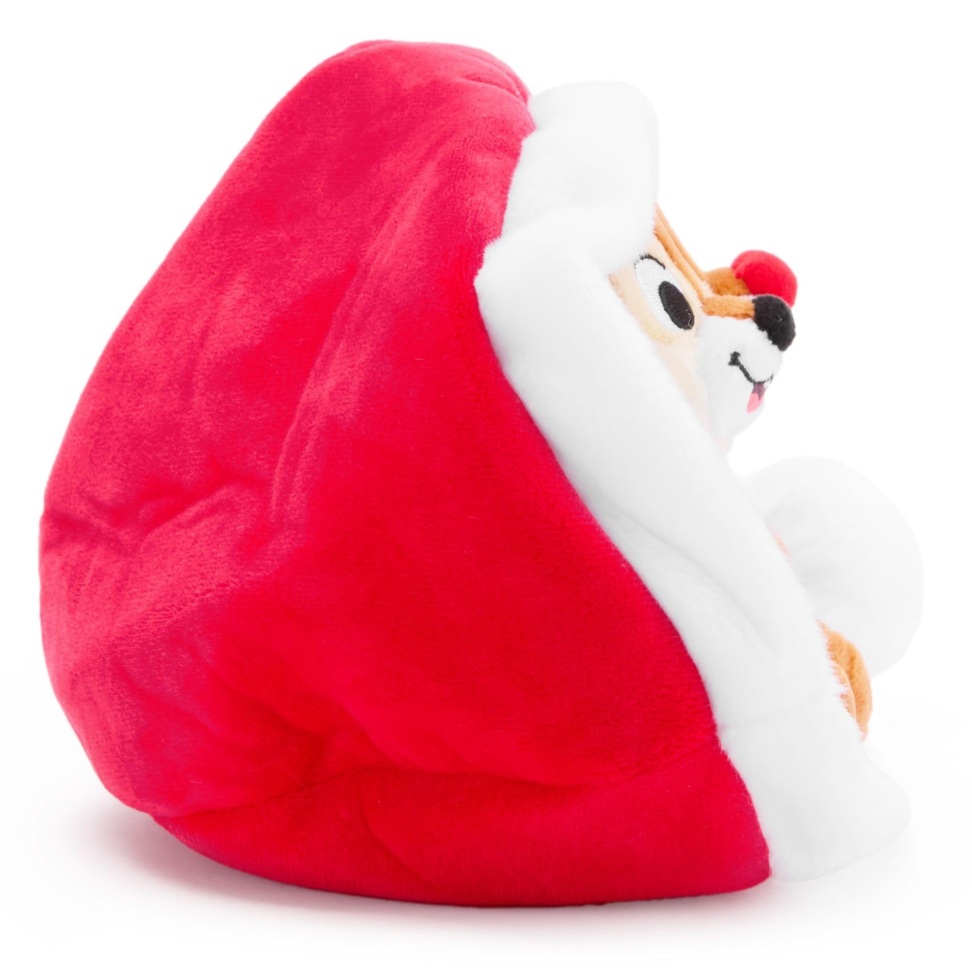 Disney Store Official Chip 'n Dale Holiday Plush Set in Santa Hat - 5 Inch Mini Stuffed Animals in a Santa Hat - Holiday Plush Figure Toys with Furry