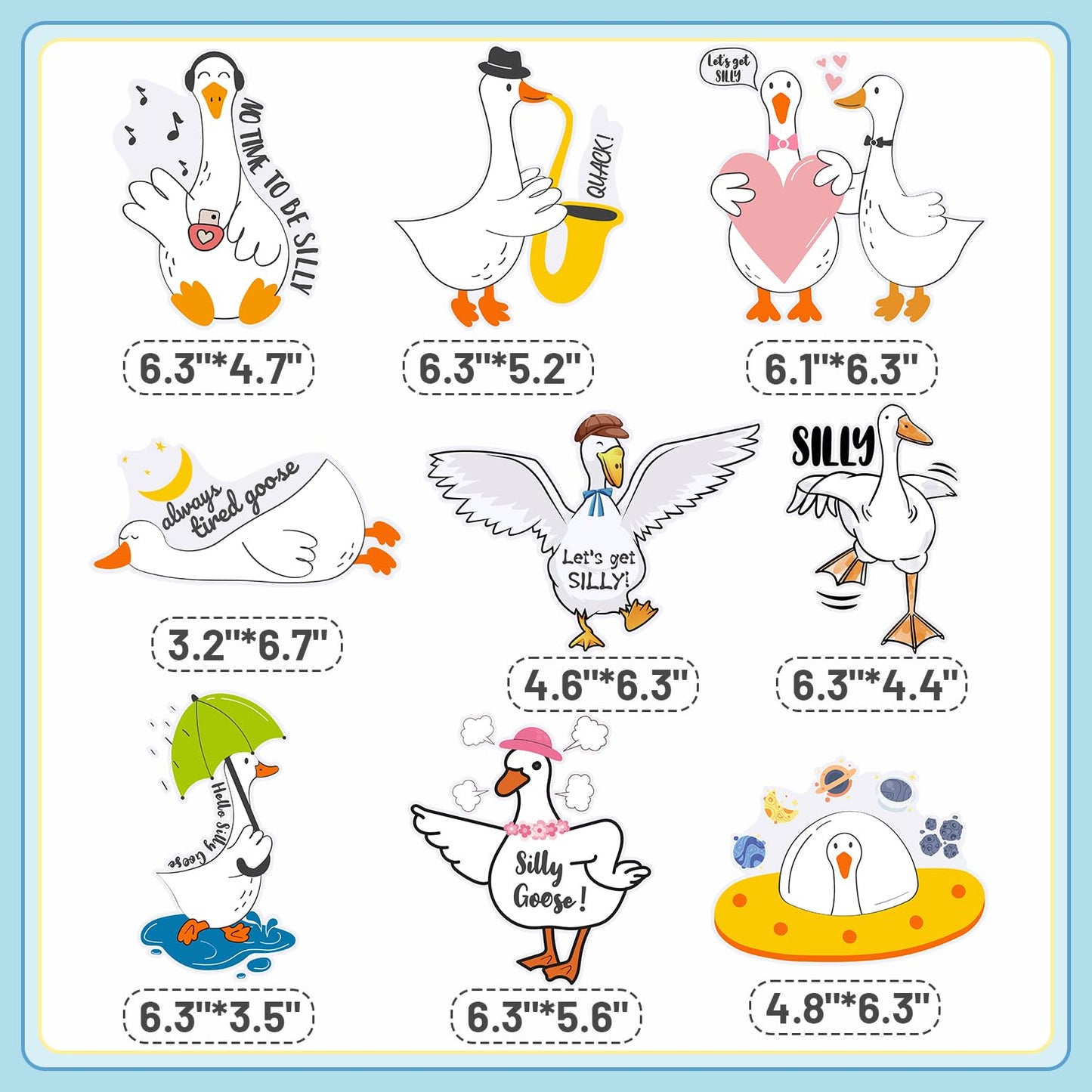 9 Pcs Silly Goose Honeycomb Centerpieces, Silly Goose Party Favors Birthday Party Decorations Silly Goose Centerpieces Decorations Supplies