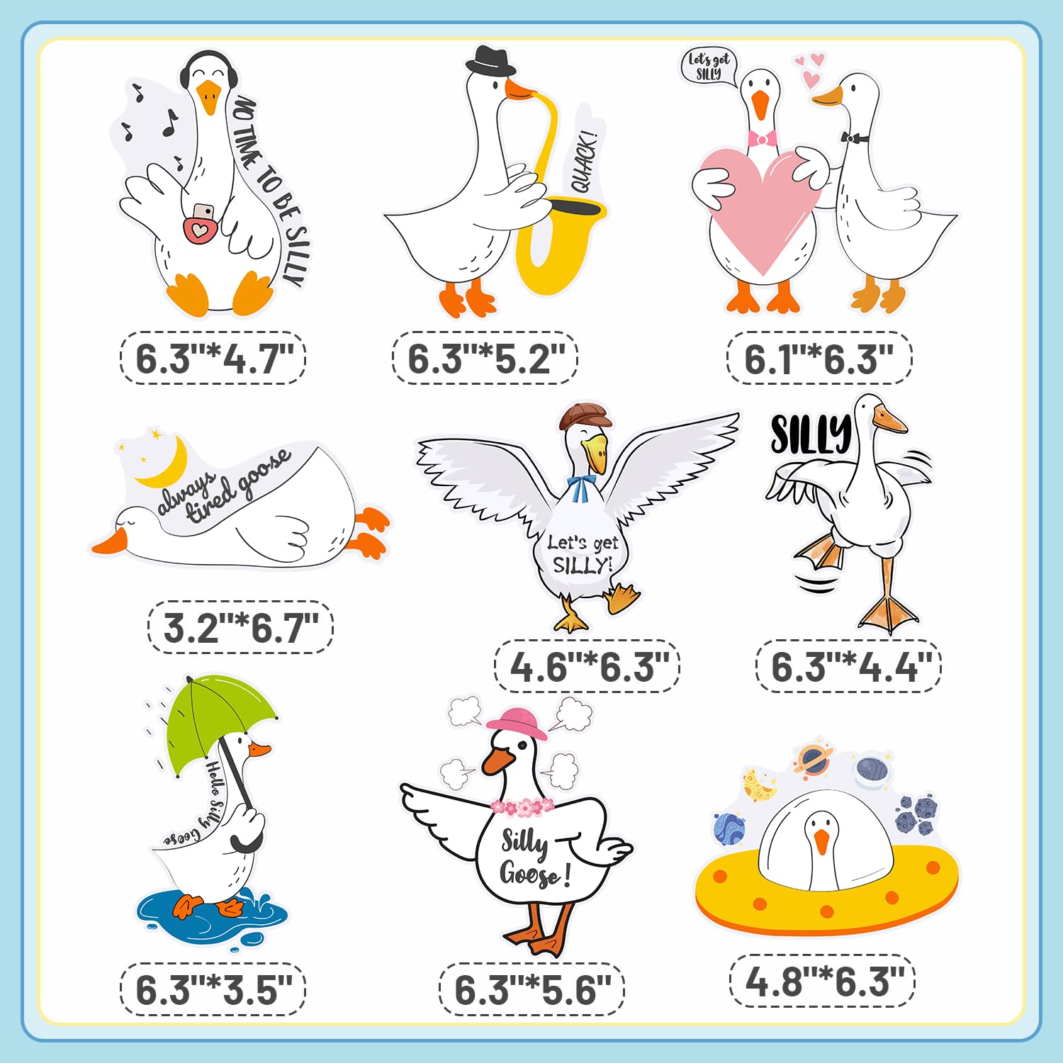 9 Pcs Silly Goose Honeycomb Centerpieces, Silly Goose Party Favors Birthday Party Decorations Silly Goose Centerpieces Decorations Supplies