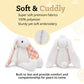 Plushible Easter Bunny Stuffed Animal, 14" (White) - Soft Embroidered Stuffed Bunny Plush Toy for Kids, Newborns, Boys & Girls, Cuddly and Adorable