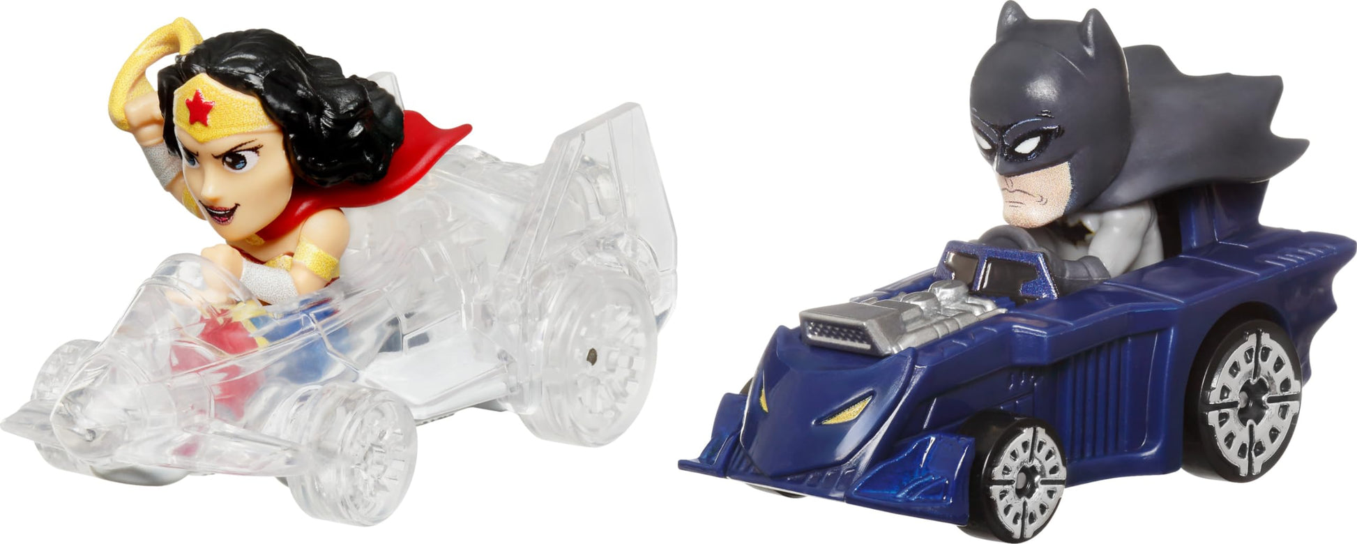 Hot Wheels Toy Cars, Set of 2 RacerVerse Die-Cast Vehicles with Character Drivers Optimized for Performance on RacerVerse Track (Styles May Vary)