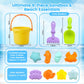 3 Otters Beach Toys Set, Bucket and Shovel RakesTool, Ocean Animals, 9 Pcs