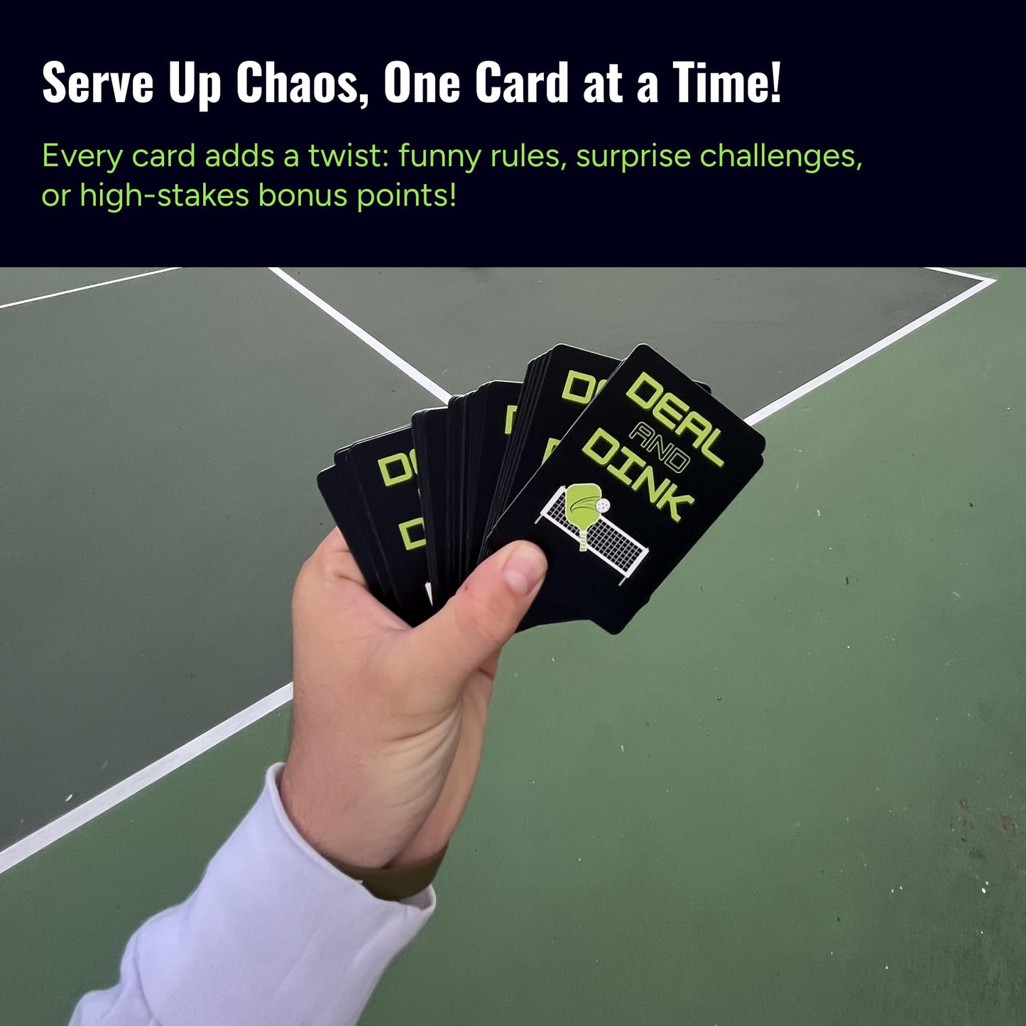 Deal and Dink On-Court Pickleball Card Game for Fun, Strategy, and Competition - The Best Pickleball Gift for Players of All Levels!
