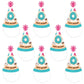 Big Dot of Happiness Donut Worry, Let’s Party - Cone Happy Birthday Party Hats for Kids and Adults - Set of 8 (Standard Size)