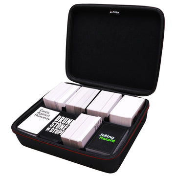 LTGEM Card Game Case Compatible with Cards Against Humanity/Magic The Gathering/UNO/Pokemen/Baseball/Football Cards 1800+, Trading Card Storage Box