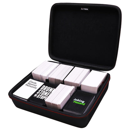 LTGEM Card Game Case Compatible with Cards Against Humanity/Magic The Gathering/UNO/Pokemen/Baseball/Football Cards 1800+, Trading Card Storage Box