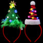 JOYIN 2 PCS Lighted Christmas Headbands with LED lights in Springy Santa Hat Tree Designs for Christmas and Holiday Parties (ONE SIZE FIT ALL)