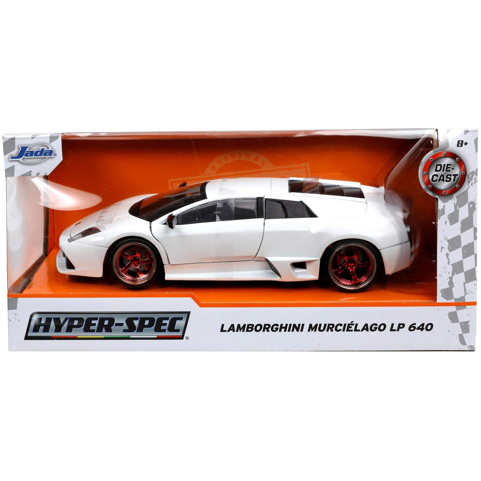 Jada Toys Hyperspec 1:24 Lamborghini Murciélago LP460 Die-cast Car Pearl White, Toys for Kids and Adults