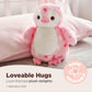 Bearington Precious Heart Penguin Stuffed Animal - 9" Pink and White Valentines Stuffed Animal with Soft Fur and Weighted Inner Bean Bags - Adorable