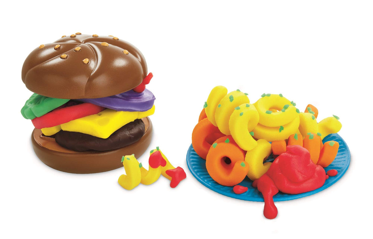 Play-Doh Kitchen Creations Burger and Fries Set with 8 Non-Toxic Colors