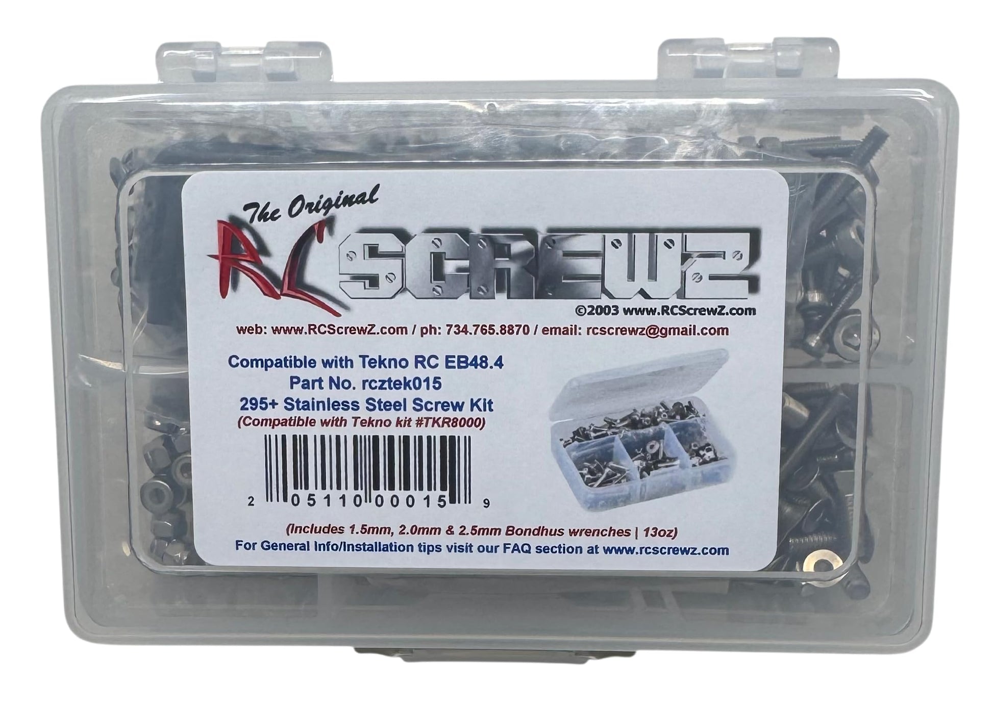 RC Screwz Compatible with tek015 - Tekno RC EB48.4 Electric Buggy (TKR8000) Stainless Steel Screw Kit