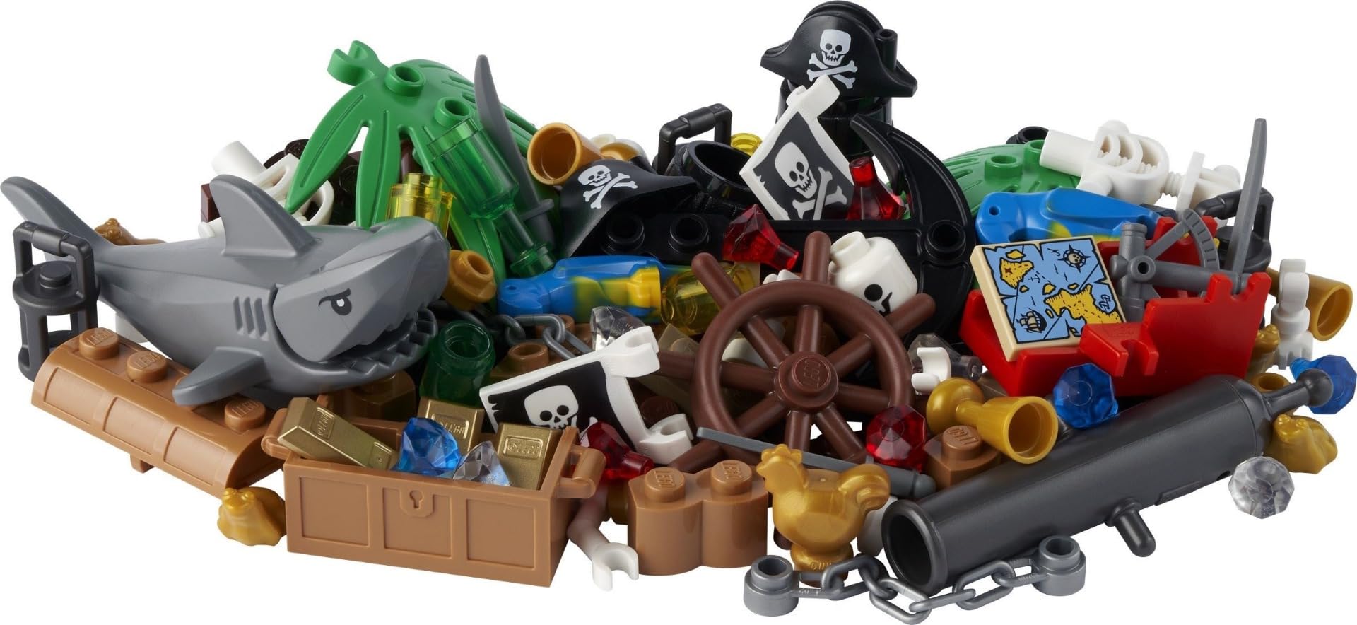 LEGO Pirates and Treasure VIP Addon Pack 40515 - Includes Shark, Skeletons, and Treasure Chest Ages 6+ (103 Pieces)