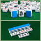 LinaLife Chinese Mahjong Set, Classic with 146+ Blue Colored Tiles, Dice Large 1.6 inch 40mm Mahjong Tiles Melamine English Instraction, Complete