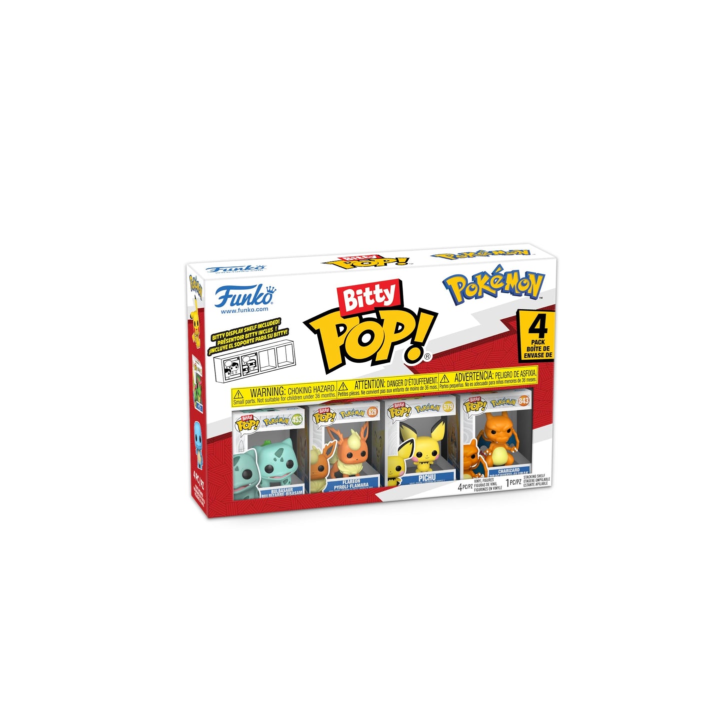 Funko Bitty POP! 4 Pack: Pokemon - Bulbasaur, Flareon, Pichu, Charizard