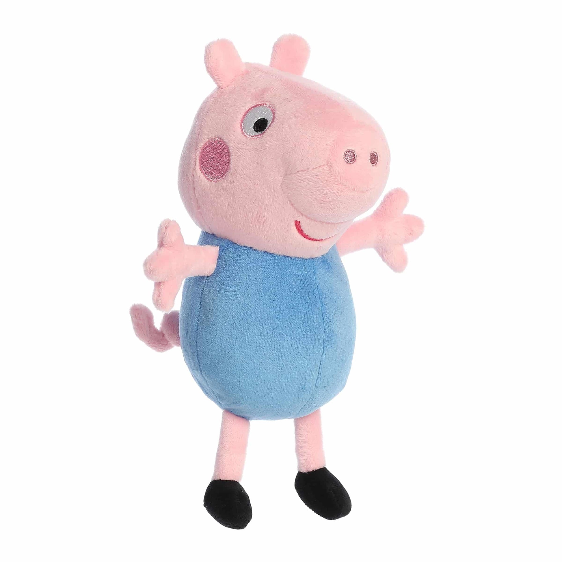 Aurora® Playful Peppa Pig™ George Pig Stuffed Animal - Officially Licensed Toys for All Fans - Perfect for Birthdays, Adults and Kids All Ages - Pink