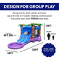 HeroKiddo 26x14 Enchanted Forest Inflatable Bounce House Dual Slide Pool