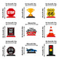 LINGTEER Race Car Two Fast Birthday Table Honeycomb Centerpieces - 9Pcs Let's Go Racing Happy 2nd Birthday Party Table Decorations Sign.