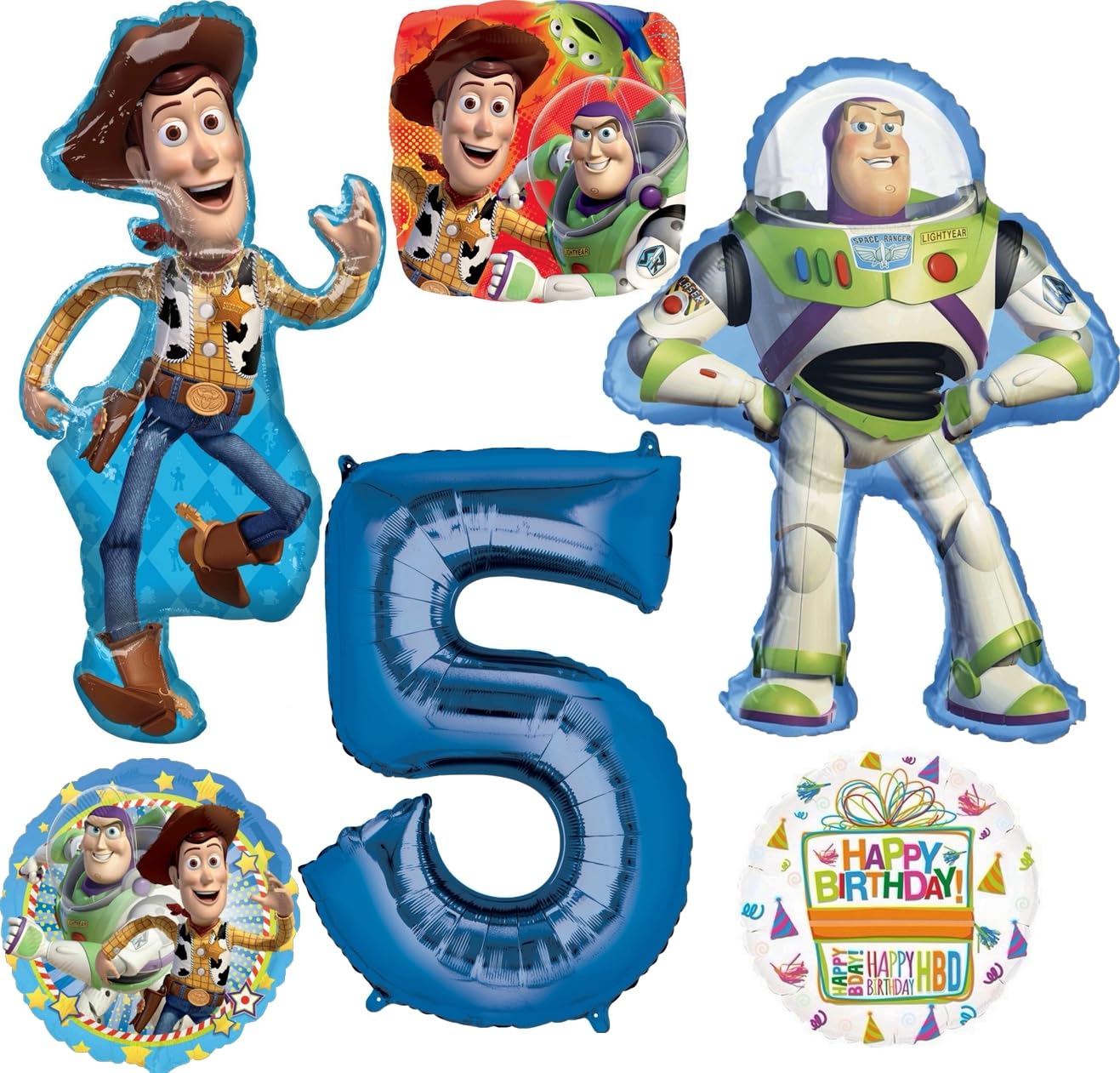 Woody and Buzz Lightyear's 5th Birthday Party Supplies Balloons Decorations