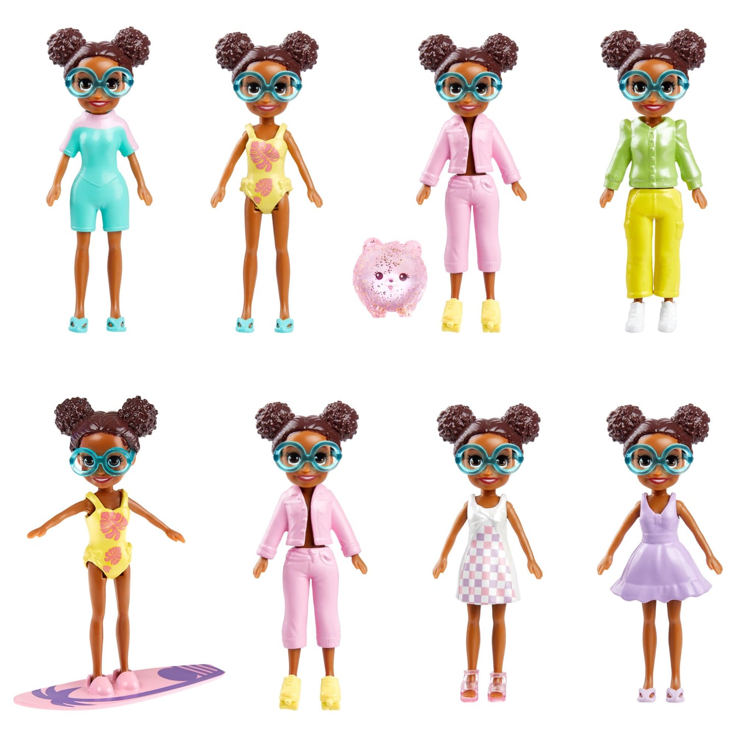 Polly Pocket Large Surf Fashion Pack Playset for Girls Ages 4 and Up