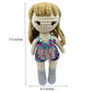Stitch-Witch Artisanal Handmade Crochet Finished Plush Doll in Sparkling Squins Bodysuit, Luxurious Handmade Beading