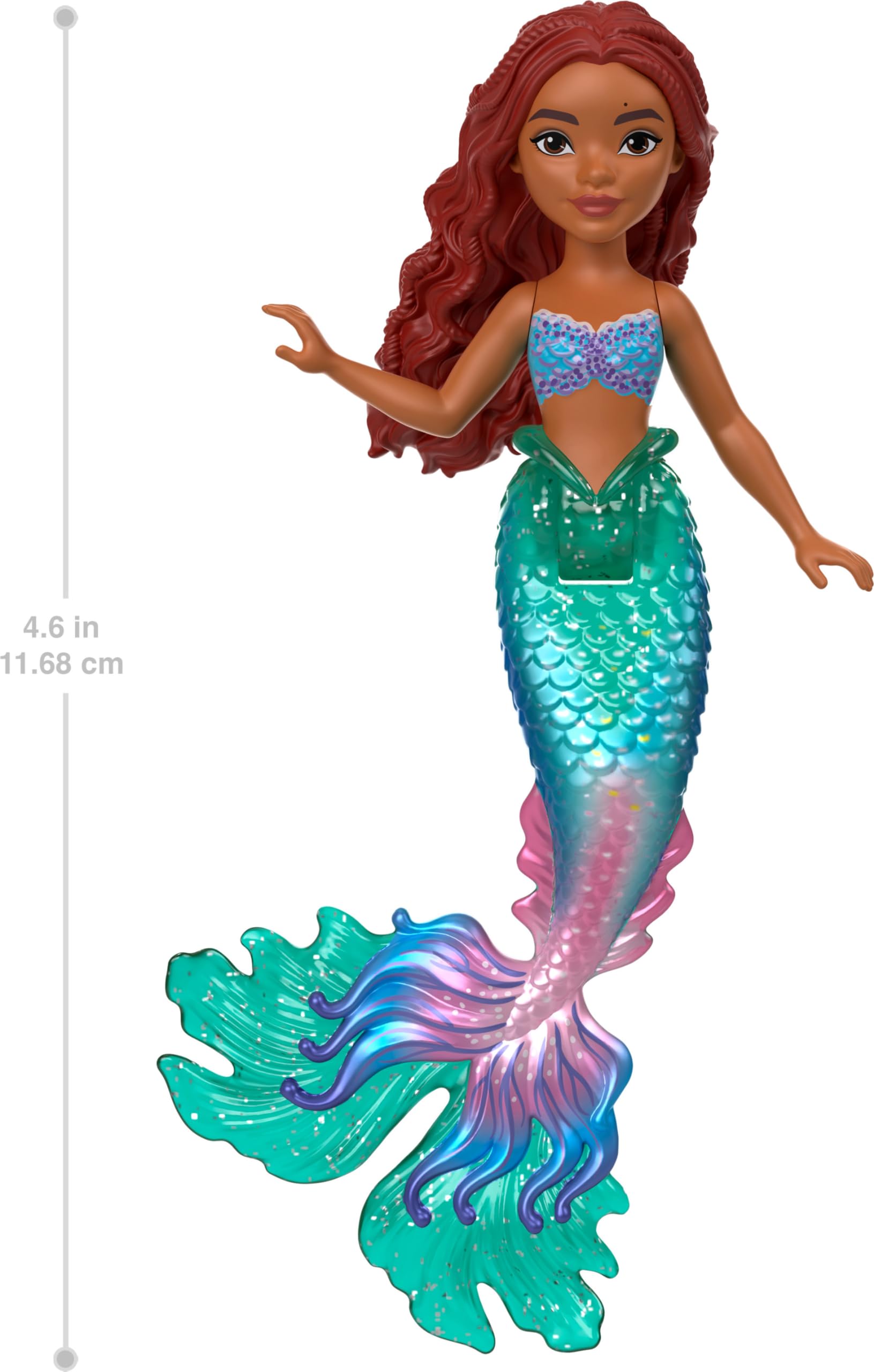Disney The Little Mermaid Ariel Small Doll Mermaid with Signature Tail, Toys Inspired by the Movie