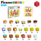 Picasso Cubes 1” Fall Autumn Harvest Theme Magnetic Blocks Build Cubes 90 Piece Magnet Tile Construction Building Block Set Sensory Toy Early