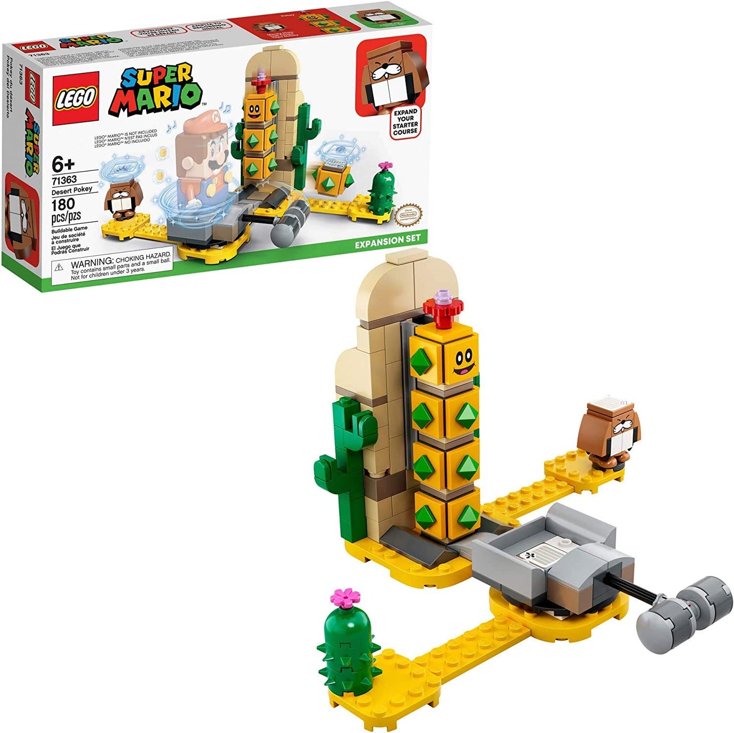 LEGO Super Mario Desert Pokey Expansion Set 71363 Building Kit; Toy for Creative Kids to Combine with The Super Mario Adventures with Mario Starter