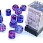 DND Dice Set - Chessex D&D Dice - 16mm Nebula Nocturnal & Blue Luminary Plastic Polyhedral Dice Set-Dungeons and Dragons Dice Includes 12 Dice - D6