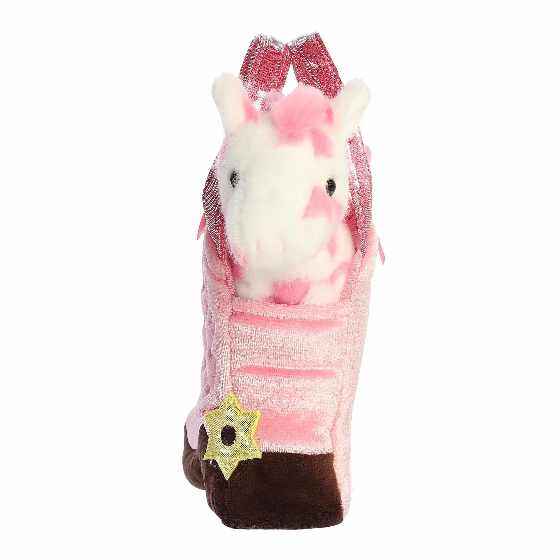 Aurora® Fashionable Fancy Pals™ Giddyup Boot™ Stuffed Animal - Plush with Stylish Purse for Dress Up Fun - Perfect for Kids 3+ Years, Costumes,