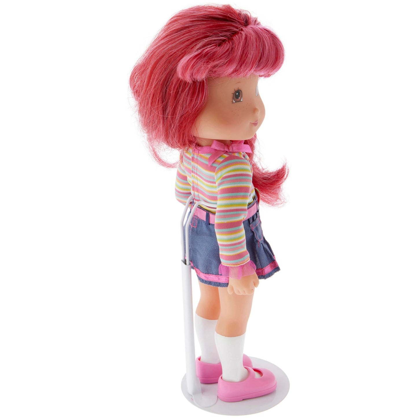 Plymor DSP-70W White Adjustable Doll Stand, fits 12, 13, 14, 15, 16, and 17 inch Dolls or Action Figures, Waist is 2.25" - 2.75" wide, 6" - 8" around