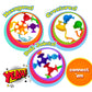 JA-RU Suction Cup Toys (2 Pack, 9pcs. Each) Suction Bath Toys for Kids | Fine Motor Skills Toys, Sensory Bin Filler | Travel Pack, Party Favors